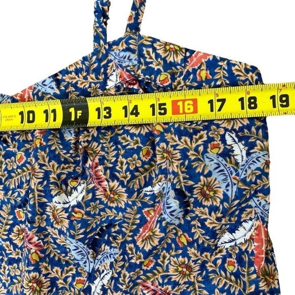 Knox Rose Pleated Midi Sundress in Blue and Orange - Picture 9 of 16